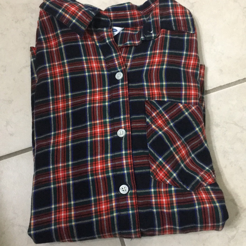 Old Navy Plaid Button Down Flannel Shirt